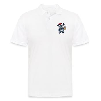 Bière de Noël Rhino - Polo Homme - blanc - Devant - Kai (181cm)