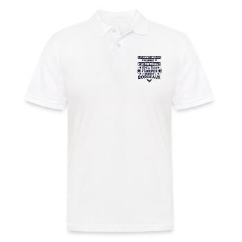 les vrais hommes regardent BORDEAUX club de foot - Polo Homme - blanc - Devant - Kai (181cm)