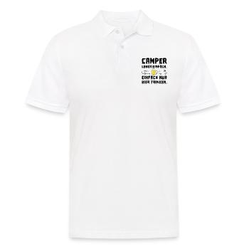 camper leben einfach bier trinken - Männer Poloshirt - Weiß - Vorne - Kai (181cm)