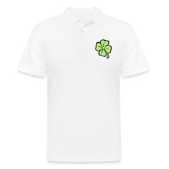 Klee 4 Glücksblatt 1 - Männer Poloshirt - Weiß - Vorne - Kai (181cm)