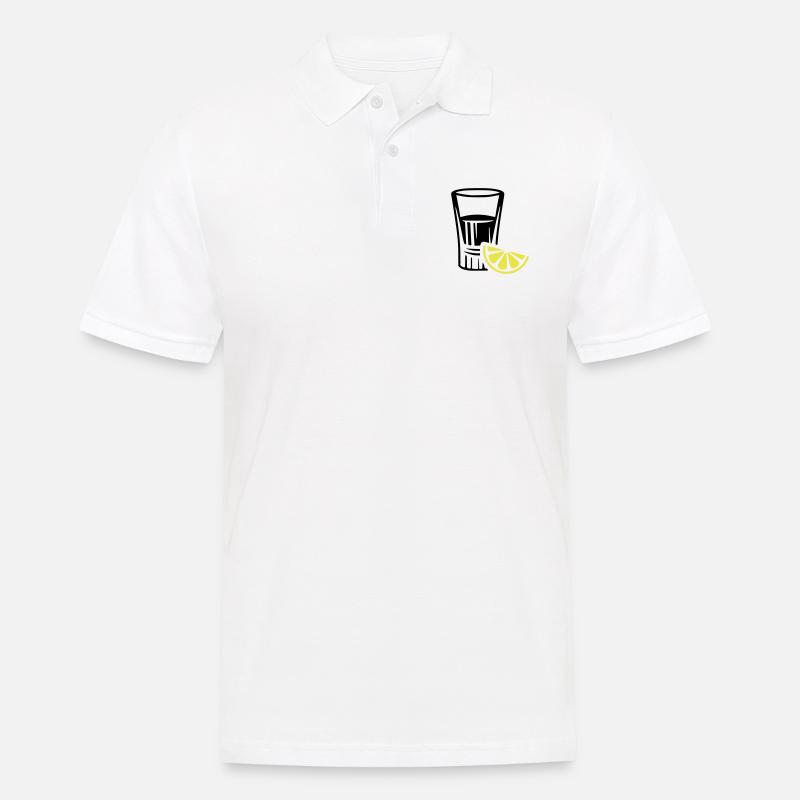 Schnapsglas-Logo - Männer Poloshirt - Weiß