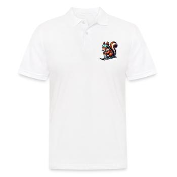 Skis, Sport, Squirrel, Nuts, Animal Lovers - Men's Polo Shirt - white - Front - Kai (181cm)