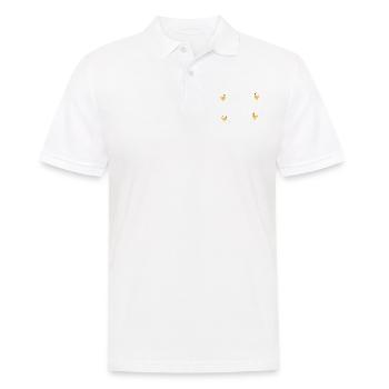 Plus de poulets, moins de problèmes Ferme d’élevage de poulets - Polo Homme - blanc - Devant - Kai (181cm)