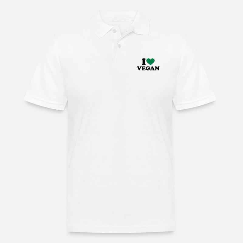 Vegan - Männer Poloshirt - Weiß