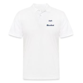 JUST MARRIED. EVJF. LOVE. SAINT VALENTIN. COUPLE. - Polo Homme - blanc - Devant - Kai (181cm)