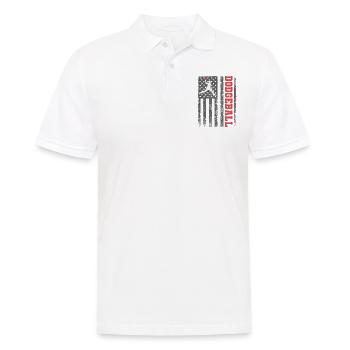 Drapeau américain Joueur de dodgeball Entraîneur Sports d’équipe - Polo Homme - blanc - Devant - Kai (181cm)