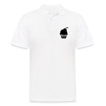 Muffin Geburtstagsgeschenk Törtchen birthday cake - Männer Poloshirt - Weiß - Vorne - Kai (181cm)