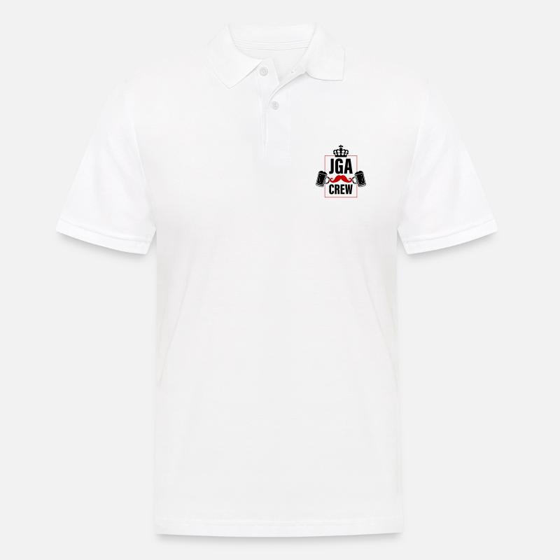 Junggesellenabschied Jga Crew Spruch - Männer Poloshirt - Weiß