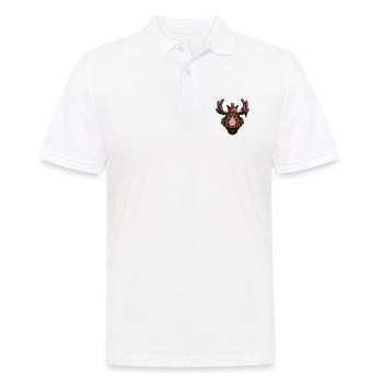 Moose Head Crown - Men's Polo Shirt - white - Front - Kai (181cm)