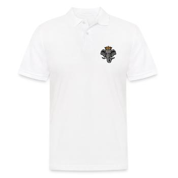 Elephant Head Crown - Men's Polo Shirt - white - Front - Kai (181cm)