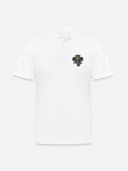 Elephant Head Crown - Men's Polo Shirt - white