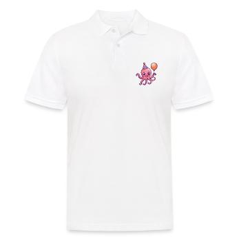 Octopus Birthday BD - Polo Homme - blanc - Devant - Kai (181cm)
