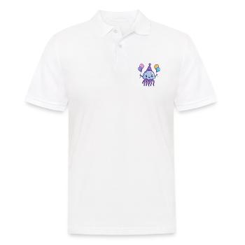 Méduse Anniversaire Bande Dessinée - Polo Homme - blanc - Devant - Kai (181cm)