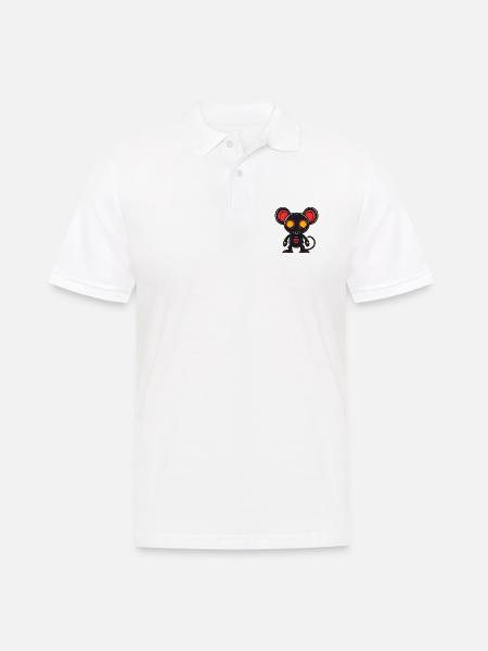 Mouse Halloween Animal - Men's Polo Shirt - white