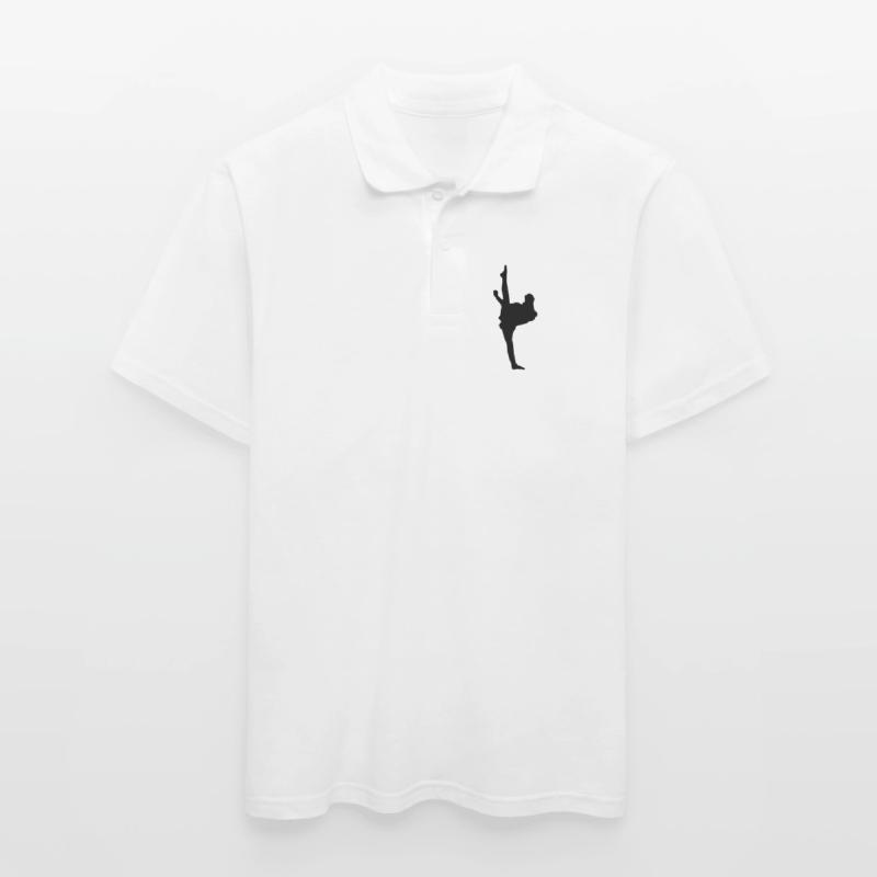 Karate oder Taekwondo High Kick Männer Poloshirt