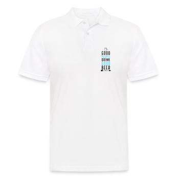 Bière - Polo Homme - blanc - Devant - Kai (181cm)