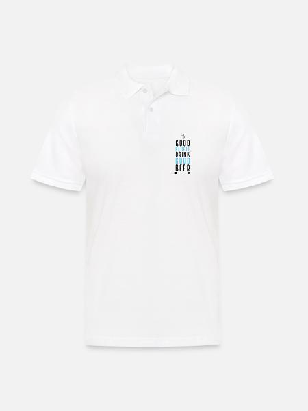 Bière - Polo Homme - blanc