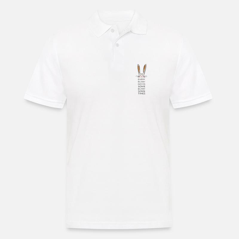 every bunny needs some bunny - Männer Poloshirt - Weiß