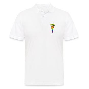 Rainbow Carrot Colorful Vegetable Design - Men's Polo Shirt - white - Front - Kai (181cm)
