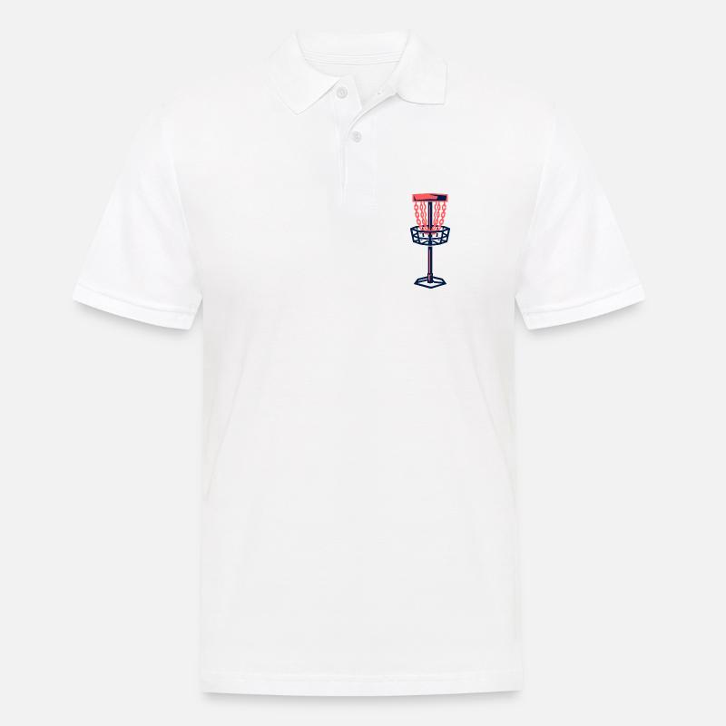 Disc Golf Basket Disc Disc Target - Polo Homme - blanc
