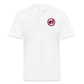 Musik Verbot - Männer Poloshirt - Weiß - Vorne - Kai (181cm)