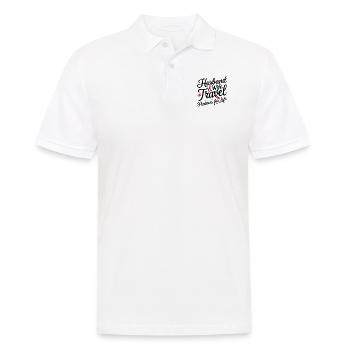 Paar, das Ehemann und Ehefrau zusammenbringt Reisepartner - Männer Poloshirt - Weiß - Vorne - Kai (181cm)