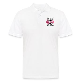 Je suis une coach qui déchire - Polo Homme - blanc - Devant - Kai (181cm)
