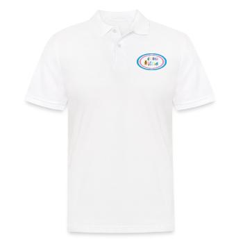 Fröhliche Ostern mit vielen Osterhasen. - Männer Poloshirt - Weiß - Vorne - Kai (181cm)