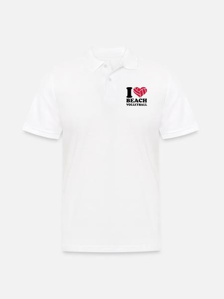 beach-volley - Polo Homme - blanc