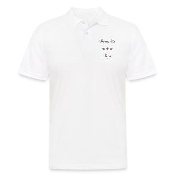 FÊTE DES PÈRES.BONNE FÊTE PAPA. PAPA. BONNE FÊTE - Polo Homme - blanc - Devant - Kai (181cm)