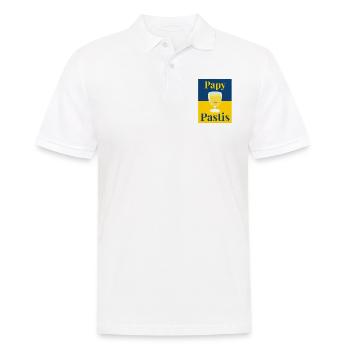 Papy Pastis - Pour l'amoureux du pastaga - Polo Homme - blanc - Devant - Kai (181cm)