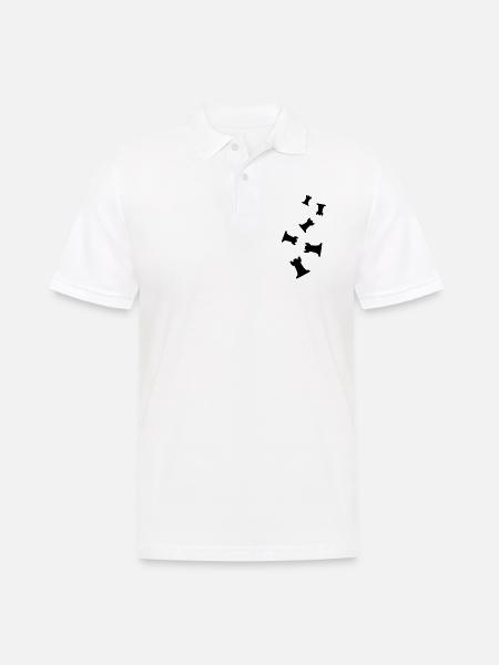 Schachfigur Turm - Männer Poloshirt - Weiß