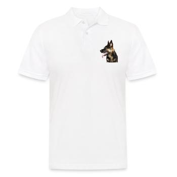 Tête de berger allemand - Polo Homme - blanc - Devant - Kai (181cm)