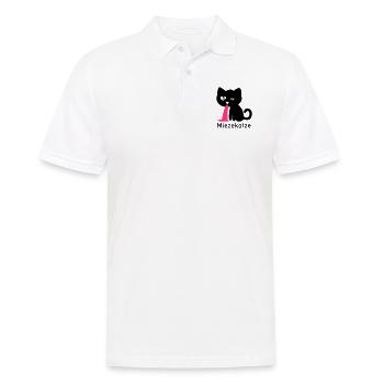 Miezekotze - Männer Poloshirt - Weiß - Vorne - Kai (181cm)