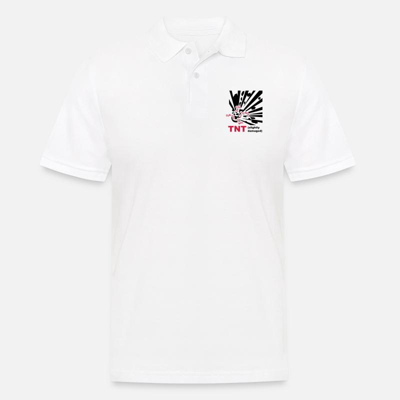 TNT - Explosion - Männer Poloshirt - Weiß