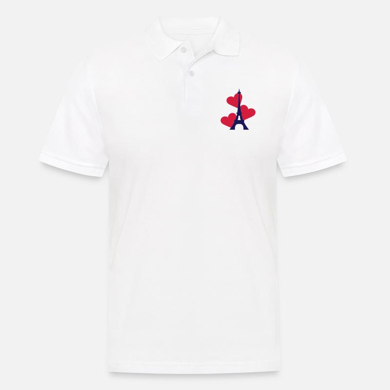 Love Eiffeltoren / Eiffeltower / Tour Eiffel - Polo Homme - blanc