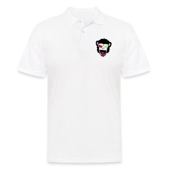 Gorilla-Affenkopf-Lünette - Männer Poloshirt - Weiß - Vorne - Kai (181cm)