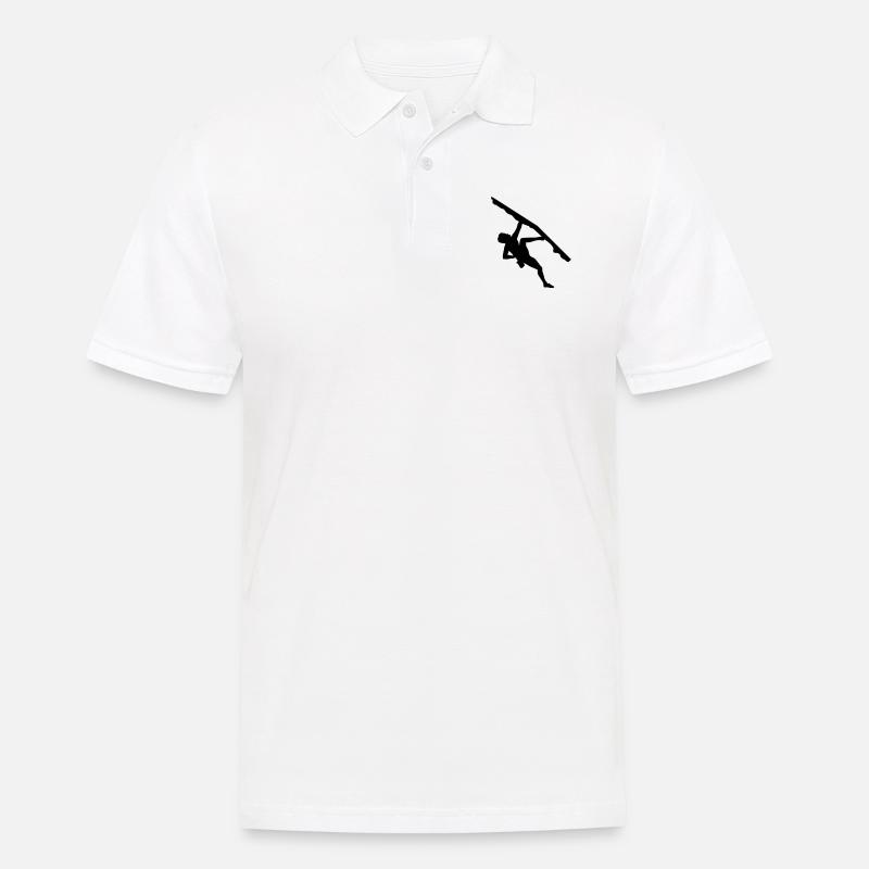 Klettern, Kletterer - Männer Poloshirt - Weiß