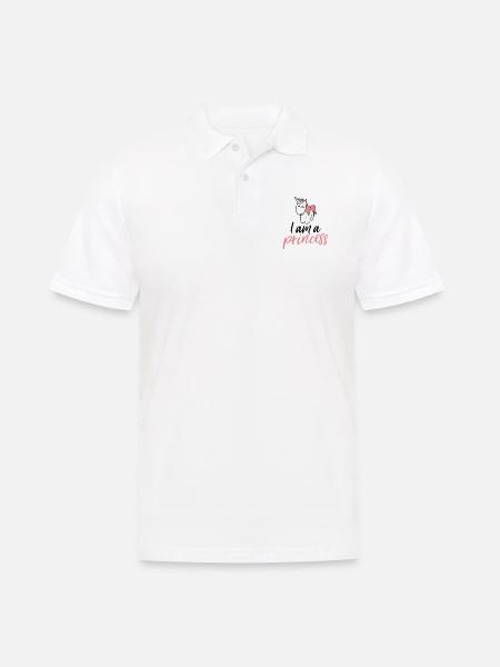 I am a princess Prinzessin - Männer Poloshirt - Weiß