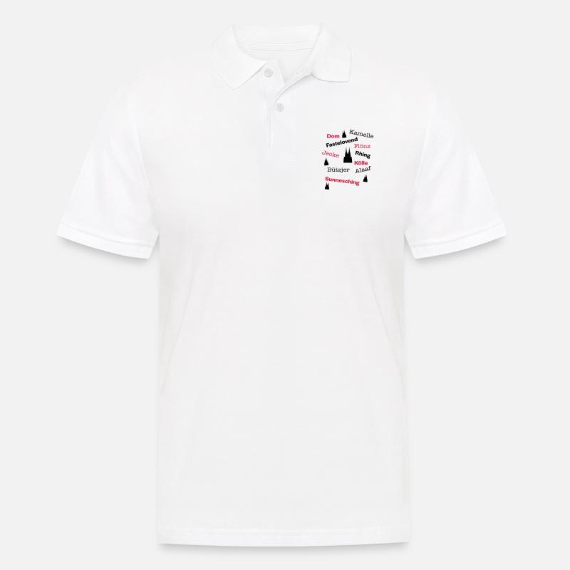 Kölsche Sprache - Männer Poloshirt - Weiß