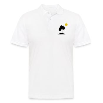 Palmen - Männer Poloshirt - Weiß - Vorne - Kai (181cm)