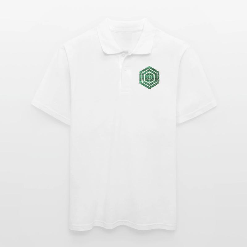 Hexagon-Programmierung Programmierer Codierung geometrisch Männer Poloshirt