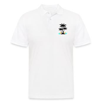 palme hibiskus - Männer Poloshirt - Weiß - Vorne - Kai (181cm)