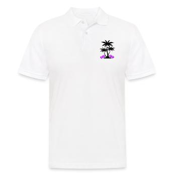 palme hibiskus - Männer Poloshirt - Weiß - Vorne - Kai (181cm)