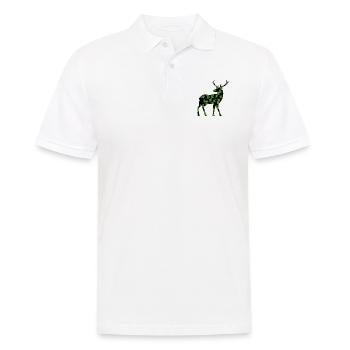 Hirsch - Männer Poloshirt - Weiß - Vorne - Kai (181cm)