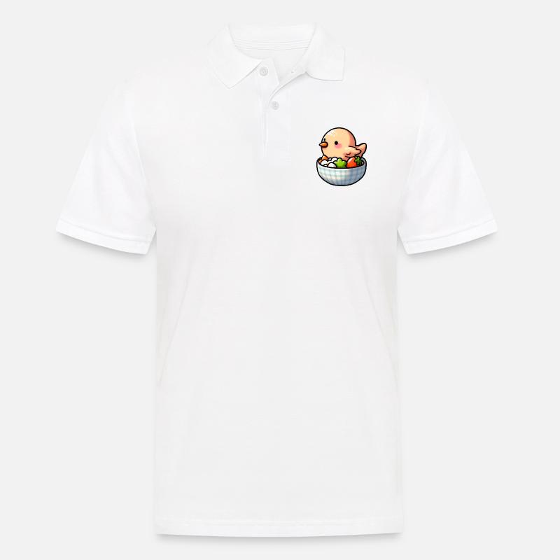 Hühnerfutter - Huhn - Männer Poloshirt - Weiß