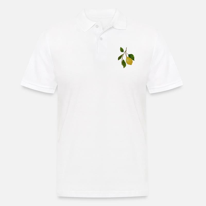 Zitronenzweig - Männer Poloshirt - Weiß