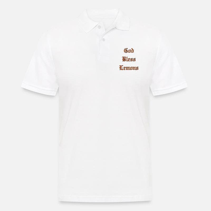 GodBlessLemons - Männer Poloshirt - Weiß