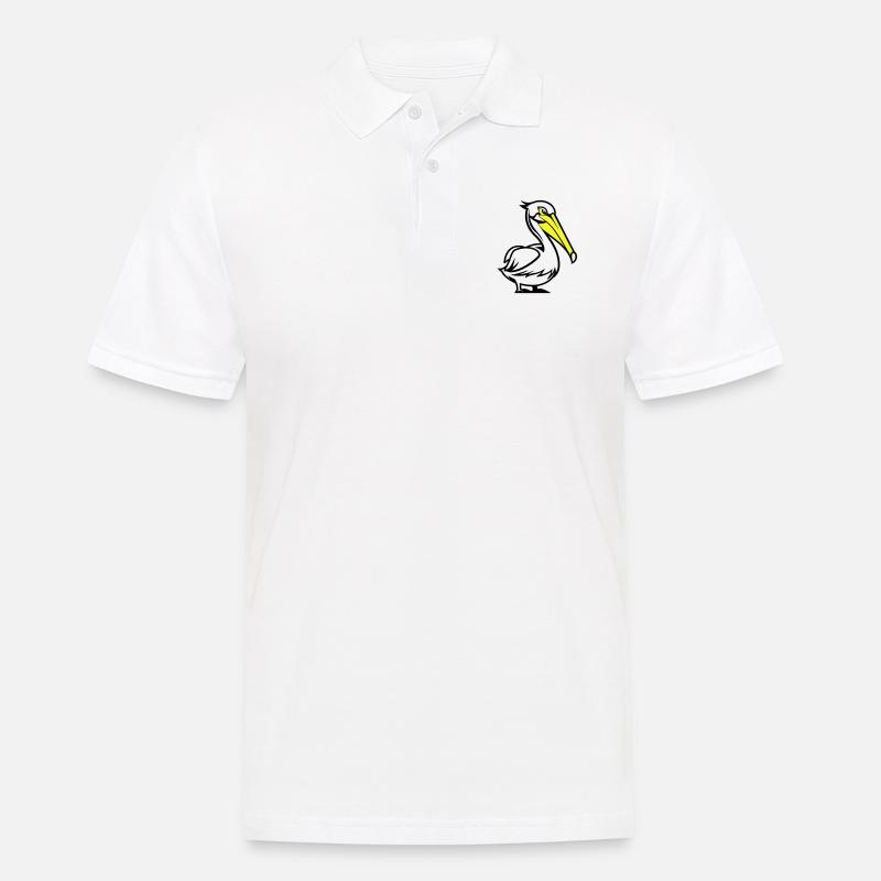 pelikan comic - Männer Poloshirt - Weiß