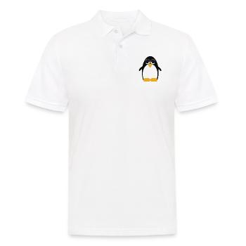Pinguin (penguin) 02 - Männer Poloshirt - Weiß - Vorne - Kai (181cm)